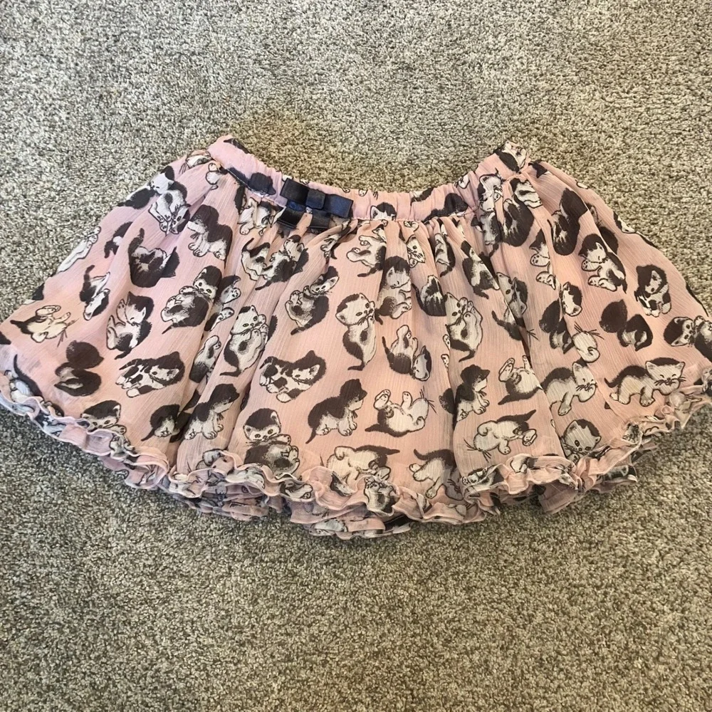 Little Golden Book Moments Shy Little Kitten Pink Ruffle Skirt 5T Bow Balletcore